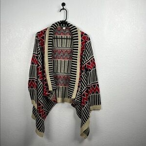 A Knitch Above Aztec Pattern Cardigan Southwestern Sz M Geo Knit Pattern TC0775